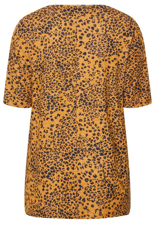 Plus Size Yellow Leopard Print Top | Yours Clothing  7