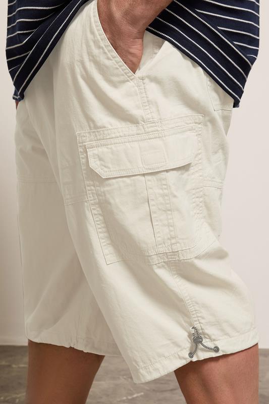 BadRhino Big & Tall Stone Brown Long Length Cargo Shorts | BadRhino 4