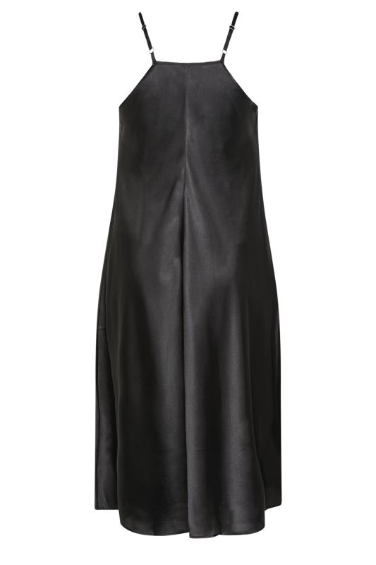 LIMITED COLLECTION Curve Black Cowl Neck Satin Dress 7