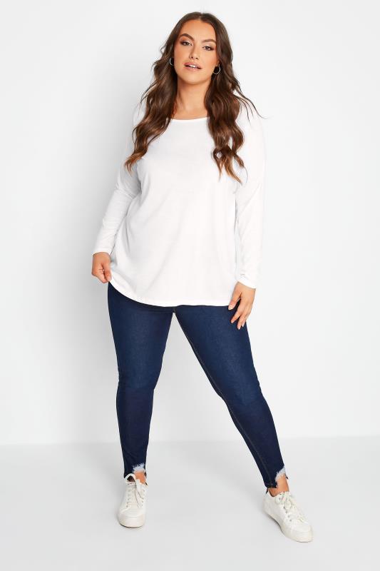 3 PACK Plus Size Black & Blue Long Sleeve Tops | Yours Clothing  6