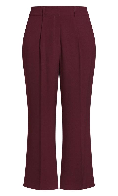 Evans Burgundy Red Wide Leg Trousers 5