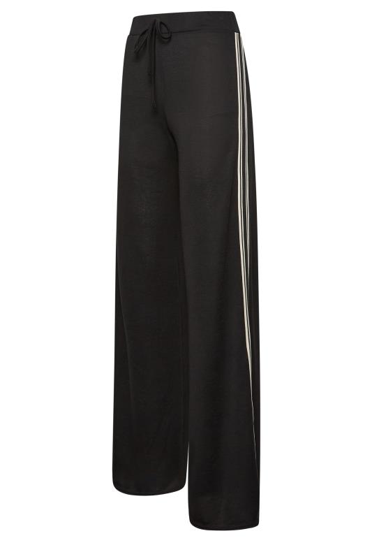 LTS Tall Women's Black Wide Leg Stripe Trousers | Long Tall Sally 5