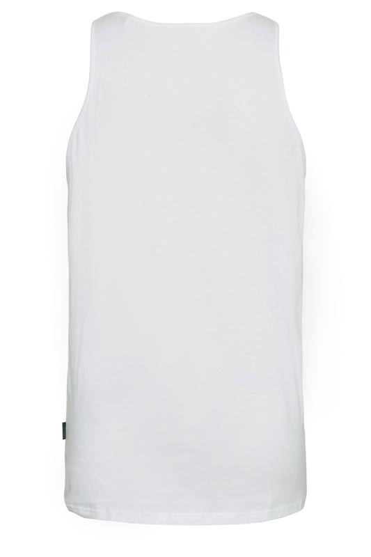 BadRhino Big & Tall White Extra Long Plain Vest Top | BadRhino 6