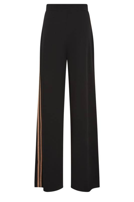 LTS Tall Women's Black & Beige Side Stripe Wide Leg Trousers | Long Tall Sally 7