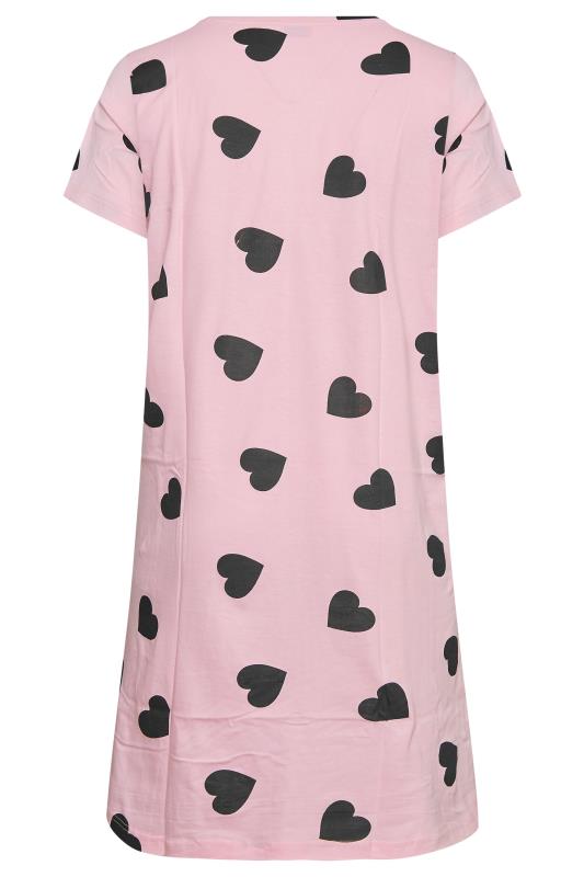 Curve Pink Heart Printed Nightdress 6