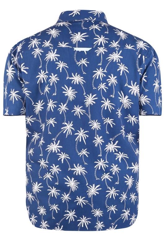 D555 Big & Tall Navy Blue Palm Tree Shirt 3