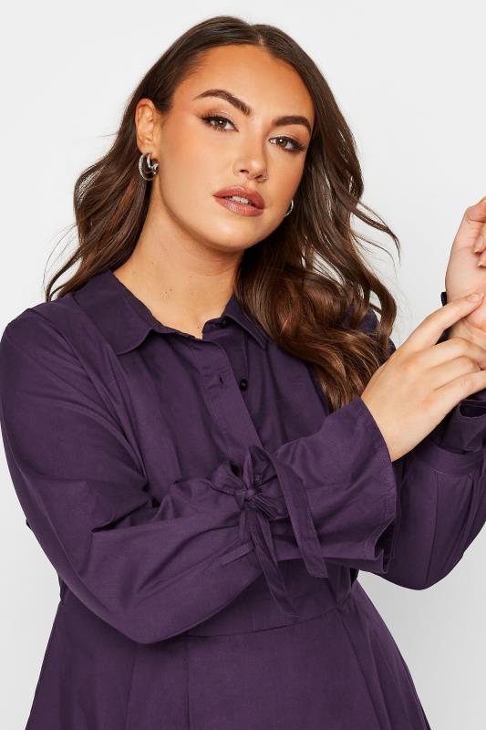 LIMITED COLLECTION Plus Size Purple Tunic Shirt Dress | Yours Clothing 4