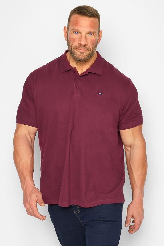 Men's  BadRhino Big & Tall Dark Red Essential Polo Shirt