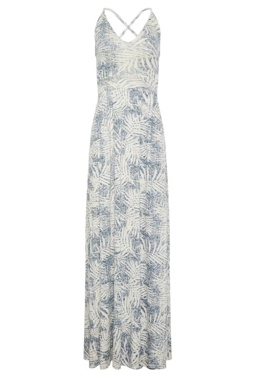 LTS Tall Light Blue Leaf Print Split Maxi Dress | Long Tall Sally  7