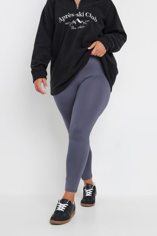 Plus Size  YOURS Curve Slate Grey Stretch Leggings