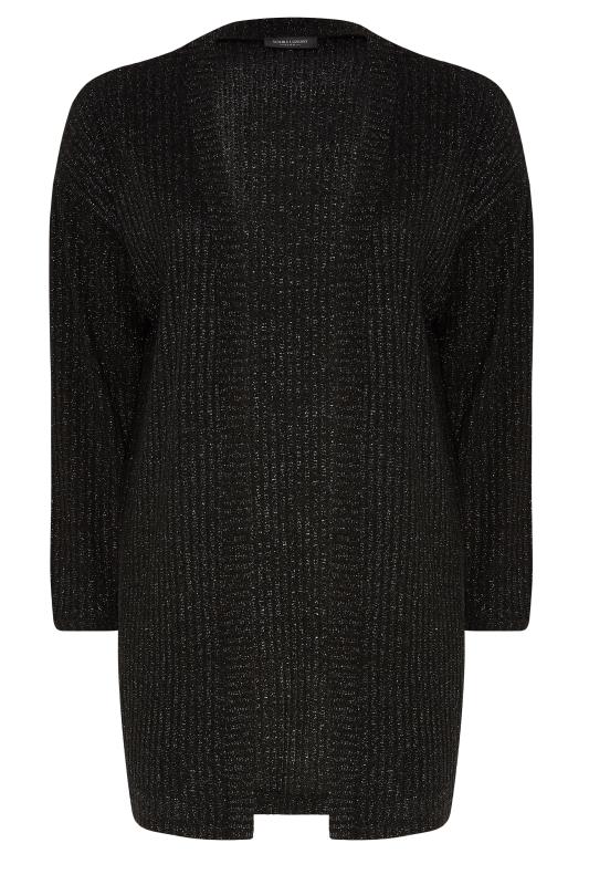 YOURS LUXURY Plus Size Black Shimmer Cardigan | Yours Clothing 7