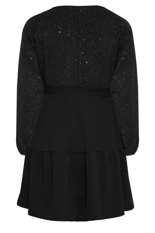 LIMITED COLLECTION Black Sparkle Wrap Dress_BK.jpg