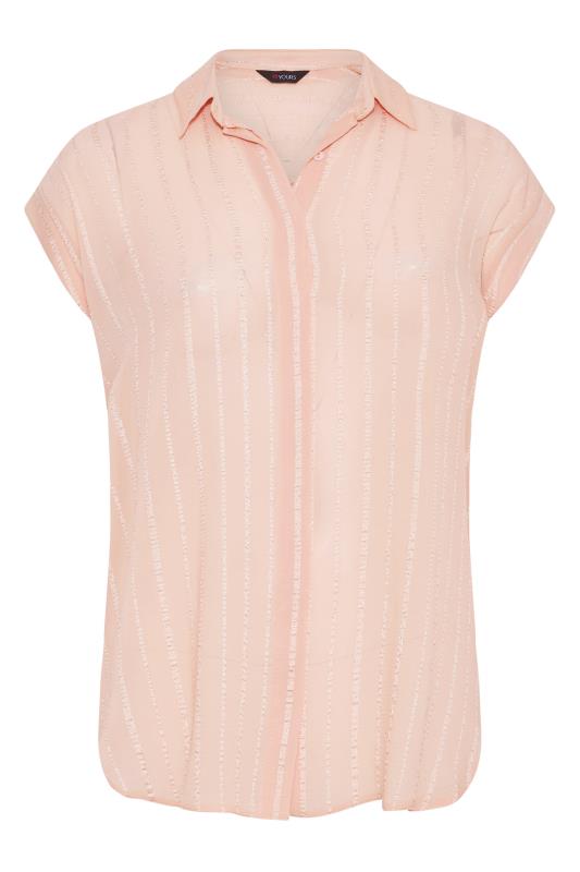 Curve Pink Patterned Chiffon Shirt 6