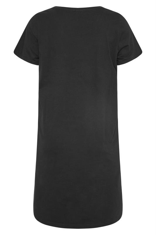 DISNEY Plus Size Black Aristocats 'The Boss' Slogan Nightdress | Yours Clothing 6