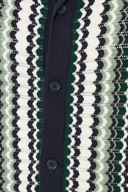 BadRhino Big & Tall Blue & Green Knitted Revere Collar Shirt | BadRhino 8