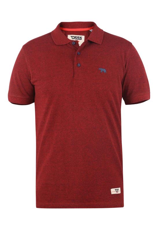 D555 Big & Tall Red Logo Embroidered Polo Shirt 2