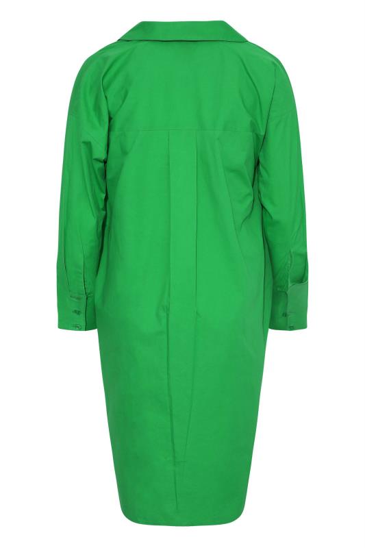 LIMITED COLLECTION Plus Size Green Midi Shirt Dress | Yours Clothing 7