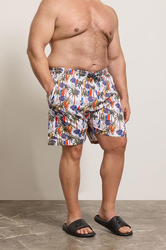  KAM Big & Tall Short de bain surf marron naturel