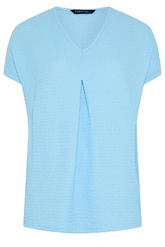 EVANS Plus Size 2 Pack Navy & Blue Pleat Tops | Evans 6