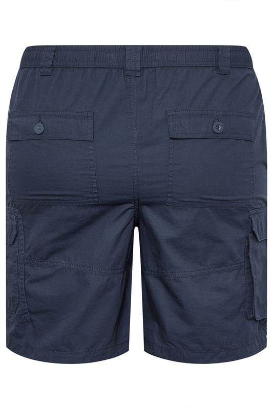 BadRhino Big & Tall Navy Blue Lightweight Waist Cargo Shorts | BadRhino 6