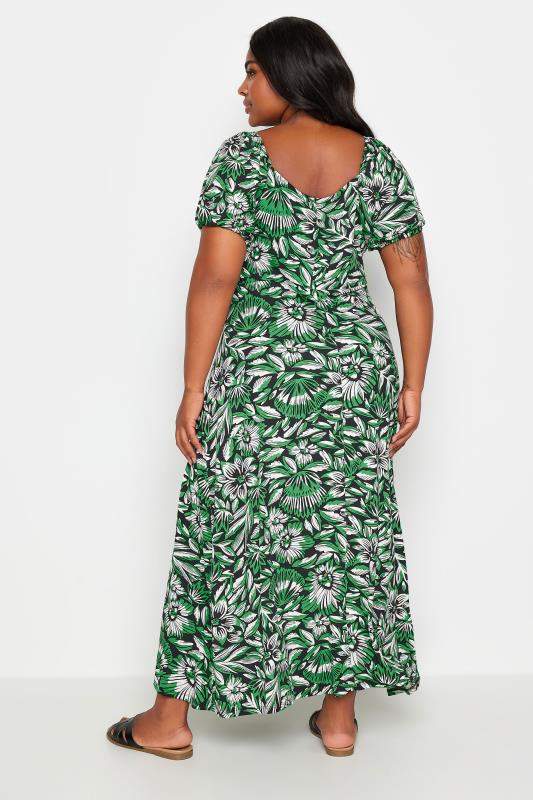 Yours Plus Size Green Floral Print Maxi Dress | Yours Clothing 3