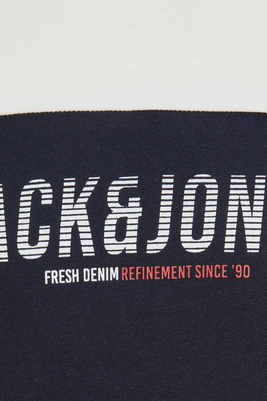 JACK & JONES Big & Tall Black Logo Colour Block T-Shirt 2