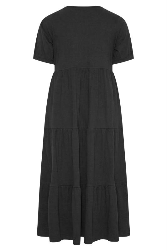 LIMITED COLLECTION Curve Black Tiered Smock Dress 7