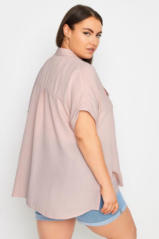 YOURS Plus Size Pink Utility Shirt | Yours Clothing 4