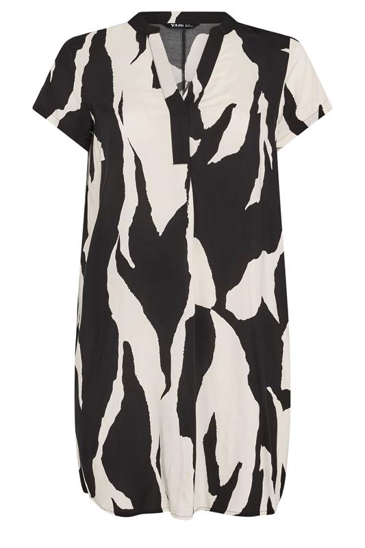 YOURS Plus Size Black Animal Pleat Front Dress | Yours Clothing 5