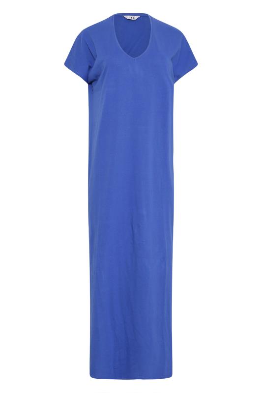 LTS Tall Cobalt Blue Cotton T-Shirt Dress 4