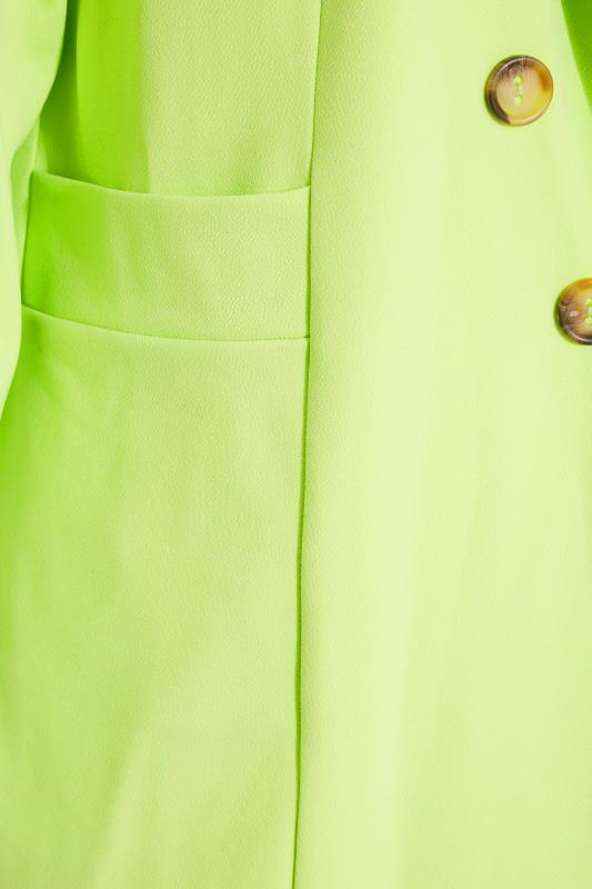 LIMITED COLLECTION Curve Lime Green Button Blazer 6