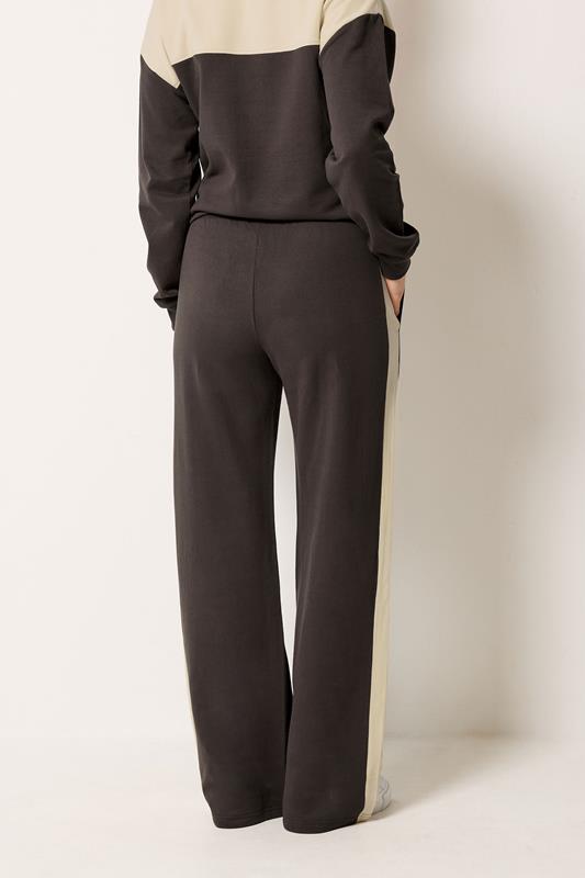 LTS Tall Women's Chocolate Brown Side Stripe Wide Leg Joggers | Long Tall Sally 2