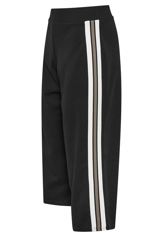 M&Co Petite Black Cropped Side Stripe Trousers | M&Co 6