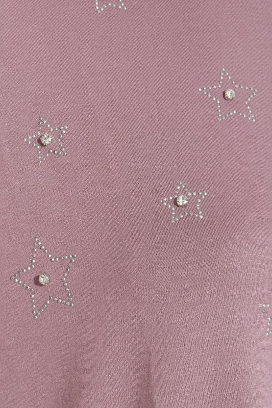 Purple Diamante Star Print T-Shirt_S.jpg