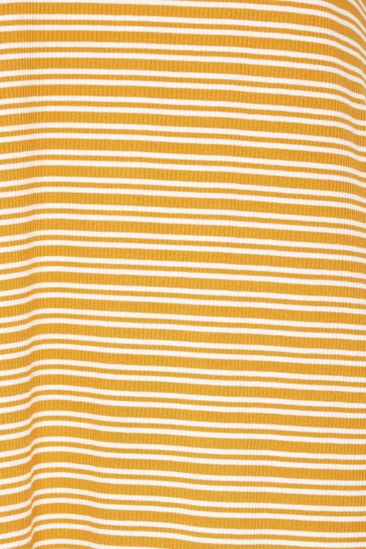 YOURS Plus Size Orange Stripe Print Maxi T-Shirt Dress | Yours Clothing 4