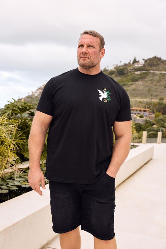 BadRhino Big & Tall Black Dove Graphic T-Shirt | BadRhino 1
