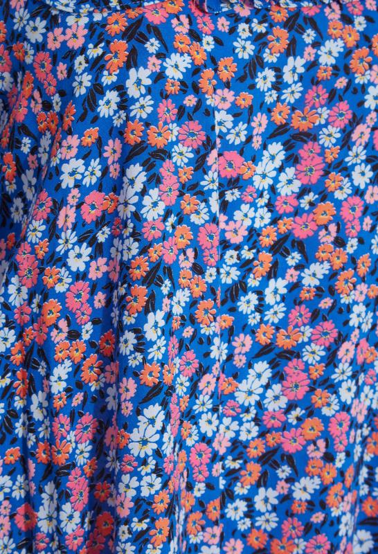 LTS Tall Blue Ditsy Floral Square Neck Top 5