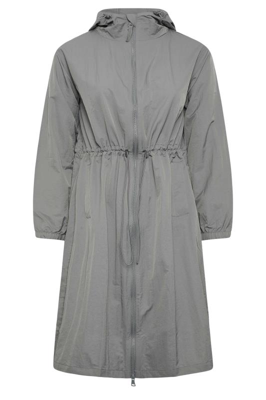 YOURS Plus Size Grey Lightweight Longline Parka Jacket | Yours Clothing 6