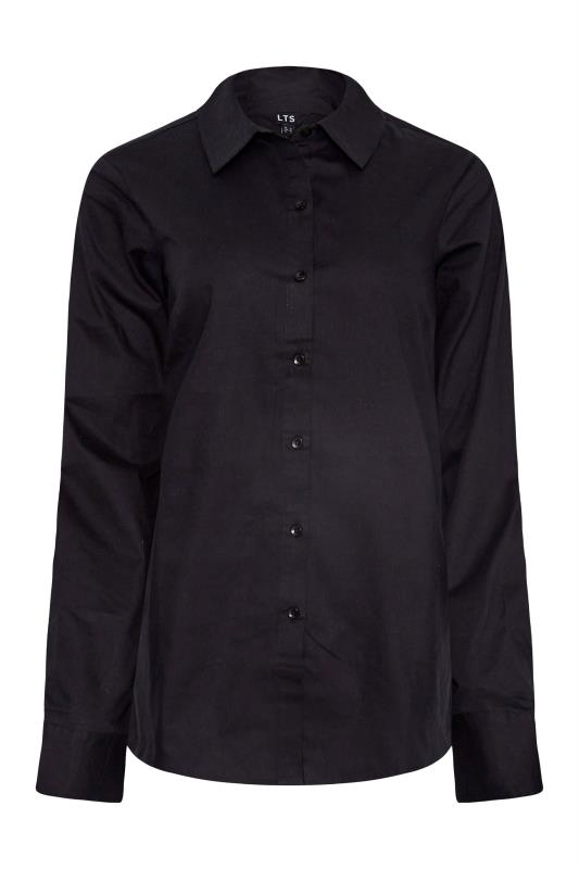 LTS Tall Black Fitted Cotton Shirt 6
