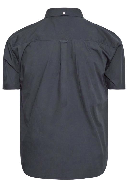 BadRhino Big & Tall Navy Blue Cotton Poplin Short Sleeve Shirt 3