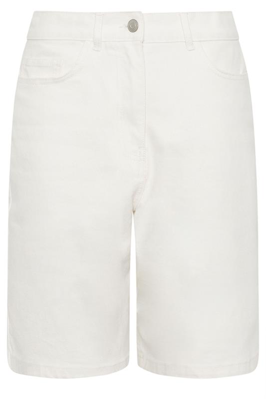 LTS Tall White Denim Bermuda Shorts | Long Tall Sally 7