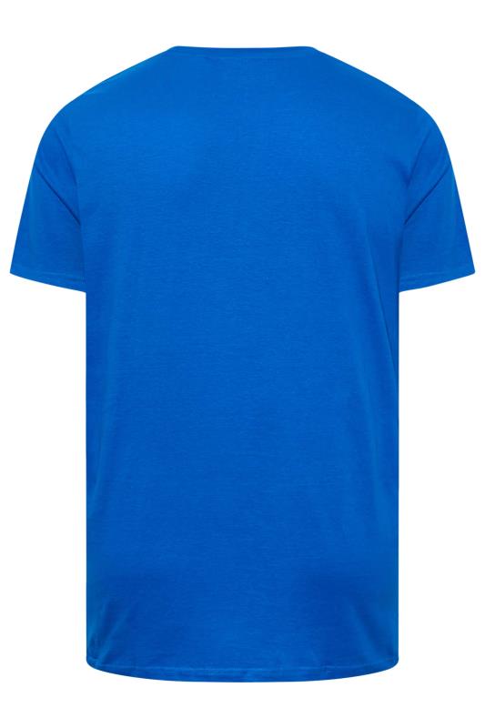 BadRhino Big & Tall Cobalt Blue Plain T-Shirt | BadRhino 4