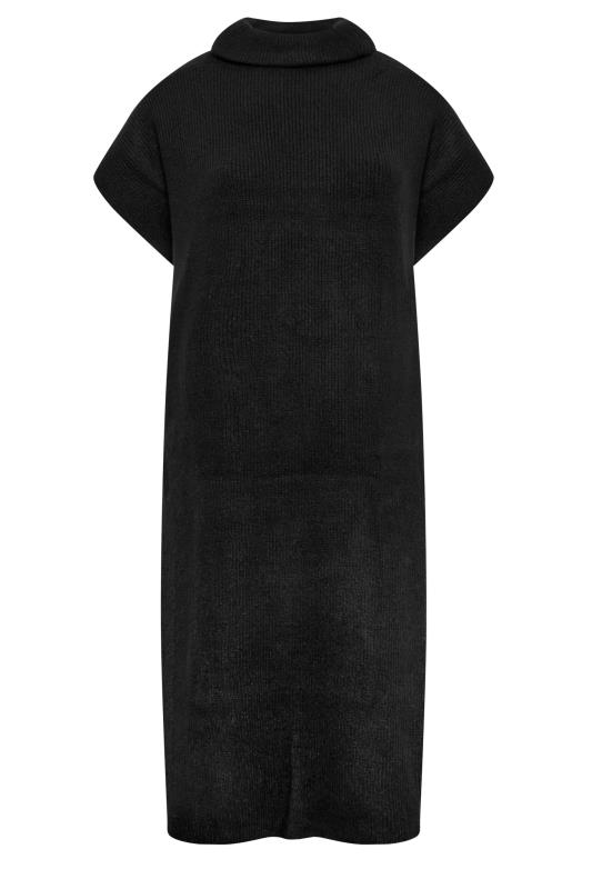 YOURS Plus Size Black Roll Neck Knitted Dress | Yours Clothing 5