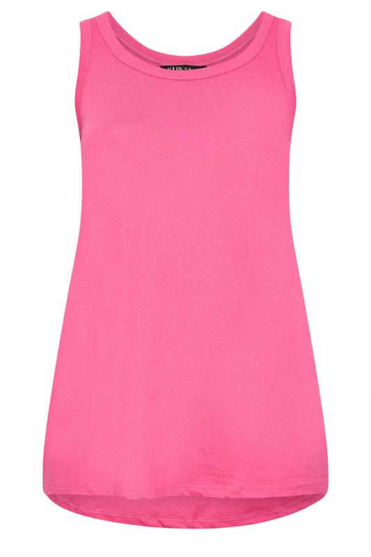 YOURS Plus Size 3 PACK Pink & Blue Vest Tops | Yours Clothing 8