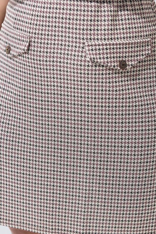 LIMITED COLLECTION Plus Size Beige Jacquard Mini Skirt | Yours Clothing 4