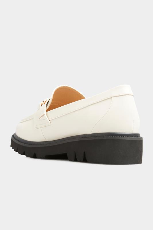 LIMITED COLLECTION Cream Chunky Saddle Loafers In Extra Wide EEE Fit 5
