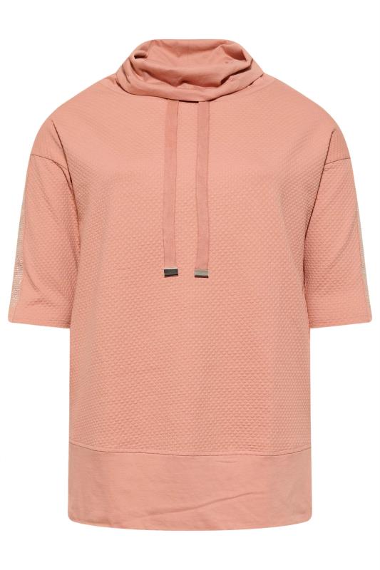 Plus Size Pink Stud Sleeve Sweatshirt | Yours Clothing 6