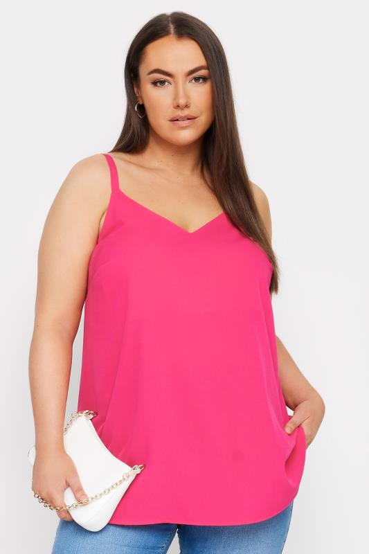 YOURS Plus Size Pink Cami Top | Yours Clothing 1