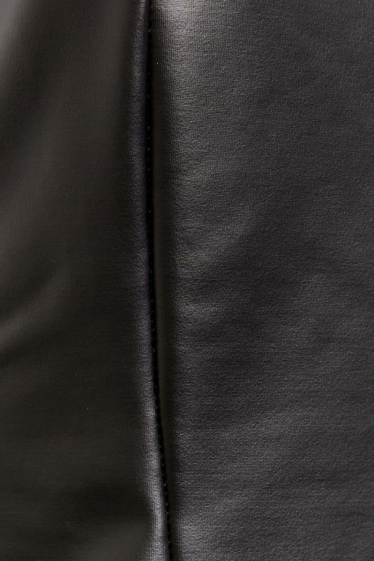 Petite Black Faux Leather Corset Top | PixieGirl 5