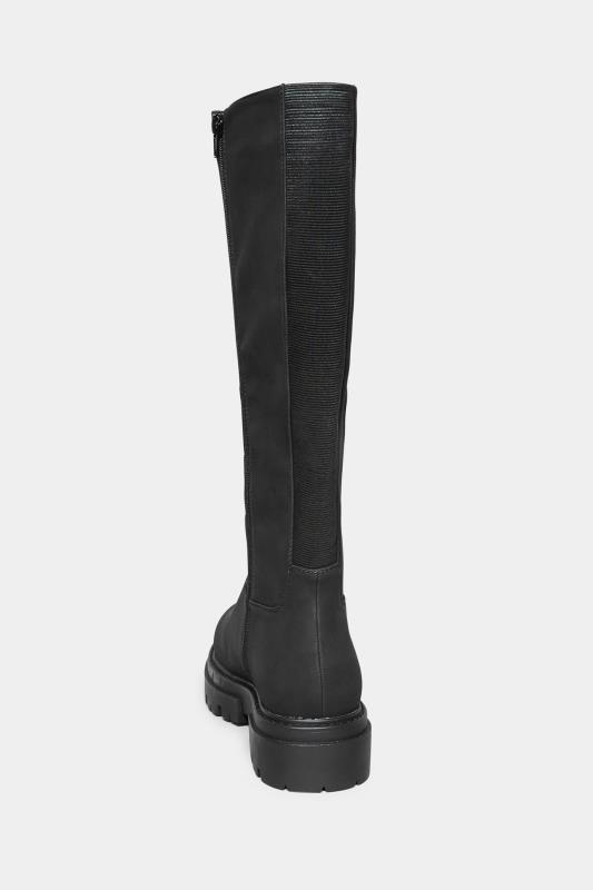 LIMITED COLLECTION Black Chunky Calf Boots In Wide E Fit & Extra Wide EEE Fit | Yours Clothing 4